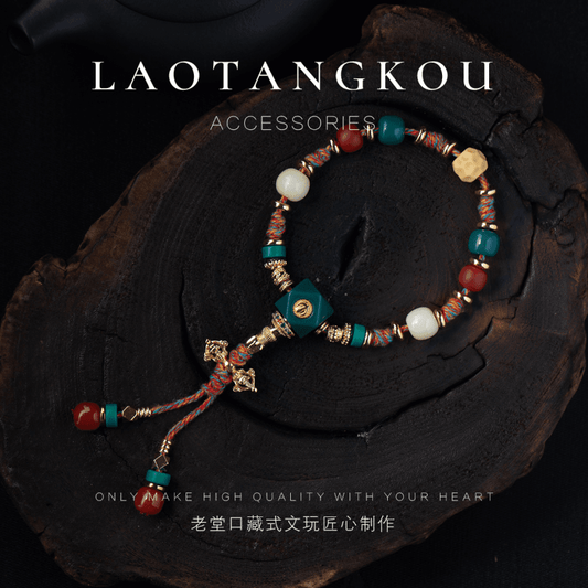 Sherpa 'Tang Ba Leng' Bead Set: 'Traffic Light' Three-Passage Set & 108 Accessories (Fits beads below 9mm)